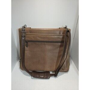 Avenues America Leather Zip Around Portfolio Organizer Brown Business Work